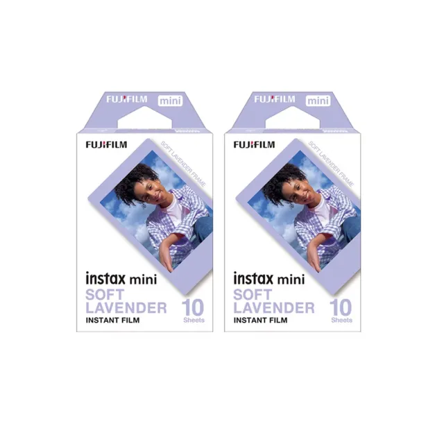 【FUJIFILM 富士】instax mini 卡通拍立得底片 2入組(薰衣草紫框/紫底)