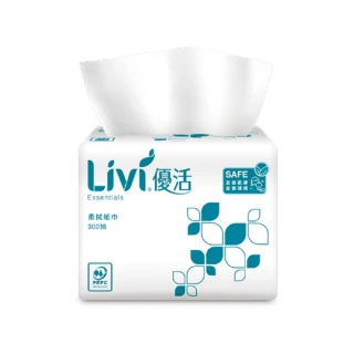 【Livi 優活】單抽式柔拭紙巾(300抽x60包)