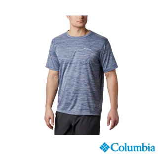 【Columbia 哥倫比亞】男款-Zero Rules™涼感快排短袖上衣-藍灰色(UAE60840GL/IS)