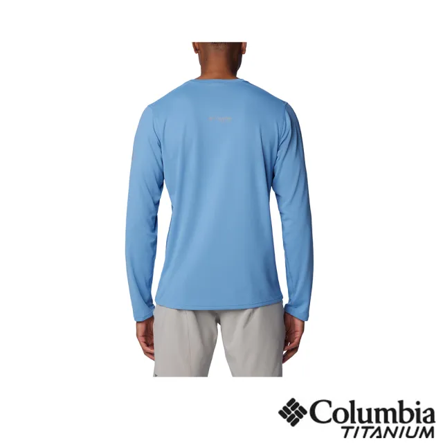 【Columbia 哥倫比亞 官方旗艦】男款-鈦 Summit Valley™超防曬UPF50快排長袖上衣-藍色(UAE81790BL/IS)