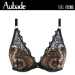 【Aubade】夜魅奢華刺繡蕾絲水滴內衣 性感內衣 法國進口 女內衣(UE-黑)