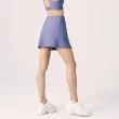 【Mollifix 瑪莉菲絲】抗菌雙層運動褲裙、短裙、瑜珈服(麻花紫藍)