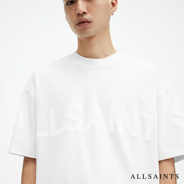 【ALLSAINTS】BIGGY 重磅純棉寬鬆短袖T恤-白  M088PB(寬鬆版型)