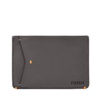 【FOSSIL 官方旗艦館】Joshua 仙人掌純素皮革卡夾-灰色 ML4461B109(禮盒組附鐵盒)