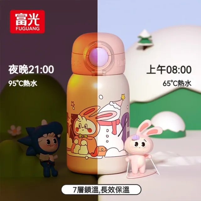 【FUGUANG 富光】下殺五折 304不銹鋼吸管保溫杯550ml(保溫杯 吸管杯 便攜杯 彈蓋杯 學生水杯)