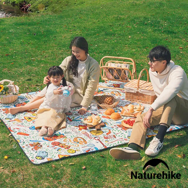 【Naturehike】超值2入組 戶外防潑水加厚休閒野餐墊 180x200cm D024-Z(台灣總代理公司貨)