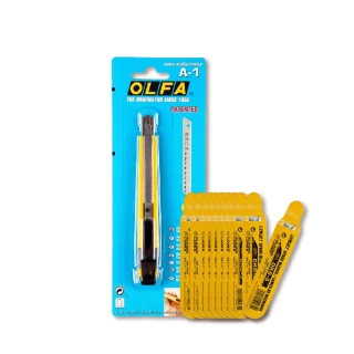 【OLFA】最新進化版小型美工刀A-1型(含30度刀片100片)
