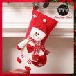 【摩達客】超可愛紅心毛線雪人紅白聖誕襪(聖誕襪)