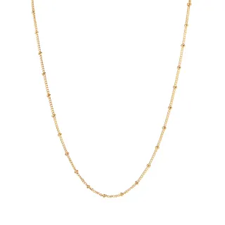 【Olivia Yao Jewellery】14K 好運滾滾來 閃耀圓珠短鍊 鎖骨鍊 14K合金項鍊(Classic Collection)