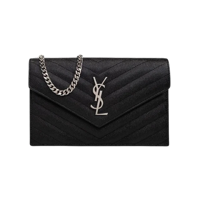 Saint Laurent Paris SAINT LAURENT YSL 魚子醬荔枝牛皮 WOC 信封包 斜背包(742920BOW)