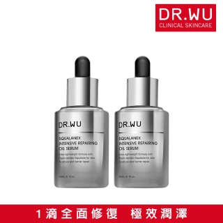 【DR.WU 達爾膚】角鯊潤澤修復精華油30ML(買一送一)