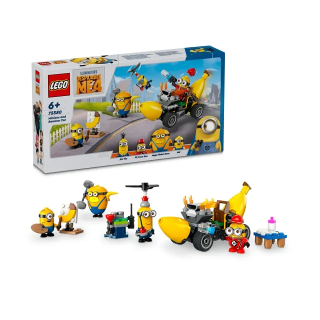 【LEGO 樂高】Minions 75580 小小兵和香蕉車(神偷奶爸4 趣味玩具 禮物 居家擺設)