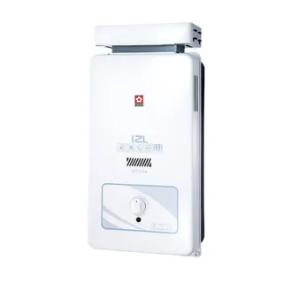 【SAKURA 櫻花】抗風型屋外傳統熱水器  12L(GH1206  LPG/RF式 基本安裝)