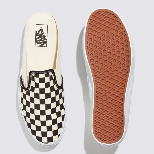 【VANS 官方旗艦】UA Classic Slip-On Mule 男女款黑白色棋盤格懶人拖鞋