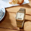 【CASIO 卡西歐】AQ-230GA 復古金 雙顯 自動日曆 星期日期 不鏽鋼 指針錶 手錶 29mm(第二時間)
