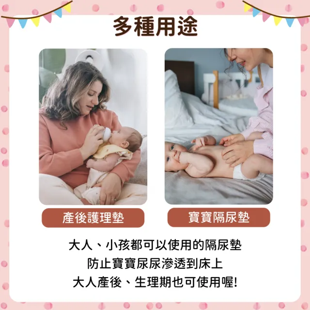 【OhBabyLying】30×45 公分 四層有機彩棉隔尿墊 小(兩件組)