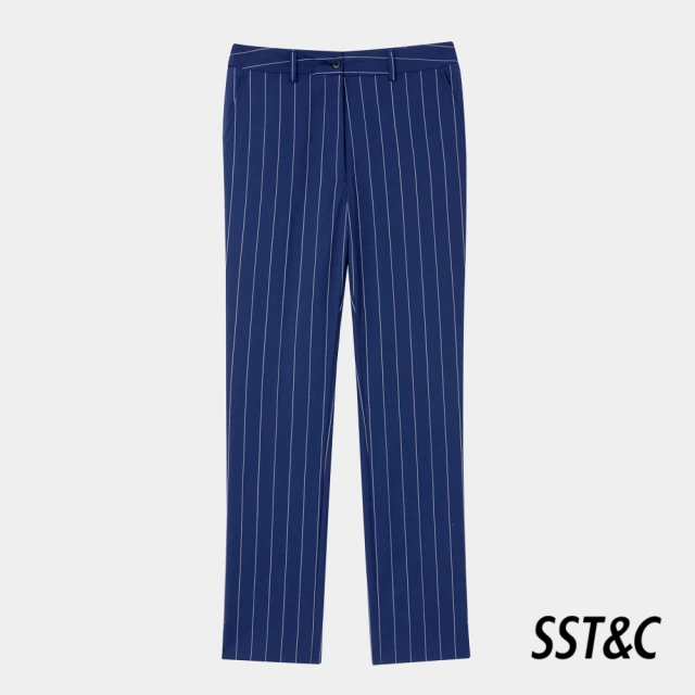 SST&C 新品８５折 藏青色合身版西裝褲726240400