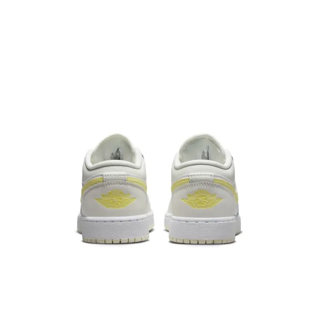 【NIKE 耐吉】運動鞋 女鞋 中大童 男鞋 AIR JORDAN 1 LOW GS 白 鵝黃 緩震 低筒 AJ 喬丹(FV8486181)