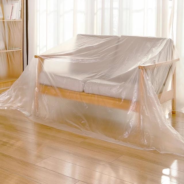 【E.dot】3入組 裝修家具PE防塵保護膜/防塵膜/防塵罩(400X400 CM)