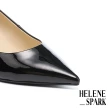 【HELENE_SPARK】極簡品味純色軟漆牛皮尖頭高跟鞋(黑)
