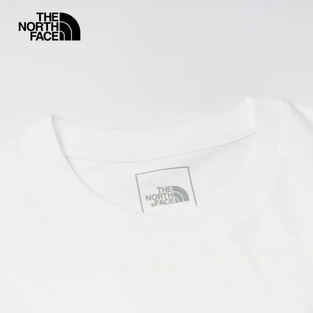 【The North Face 官方旗艦】【Man 首推款】北面男款白色純棉山脈風印花寬鬆短袖T恤｜88GAFN4