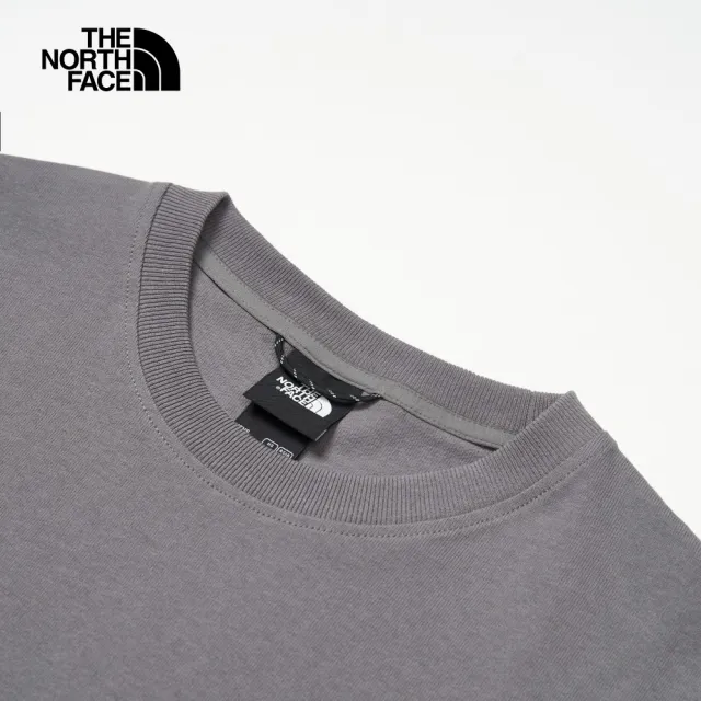 【The North Face 官方旗艦】北面UE男款灰色純棉落肩設計舒適休閒短袖T恤｜885R0UZ