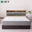 【KIKY】飛燕附插座貓抓皮靠墊二件床組雙人5尺(床頭片+三分床底)