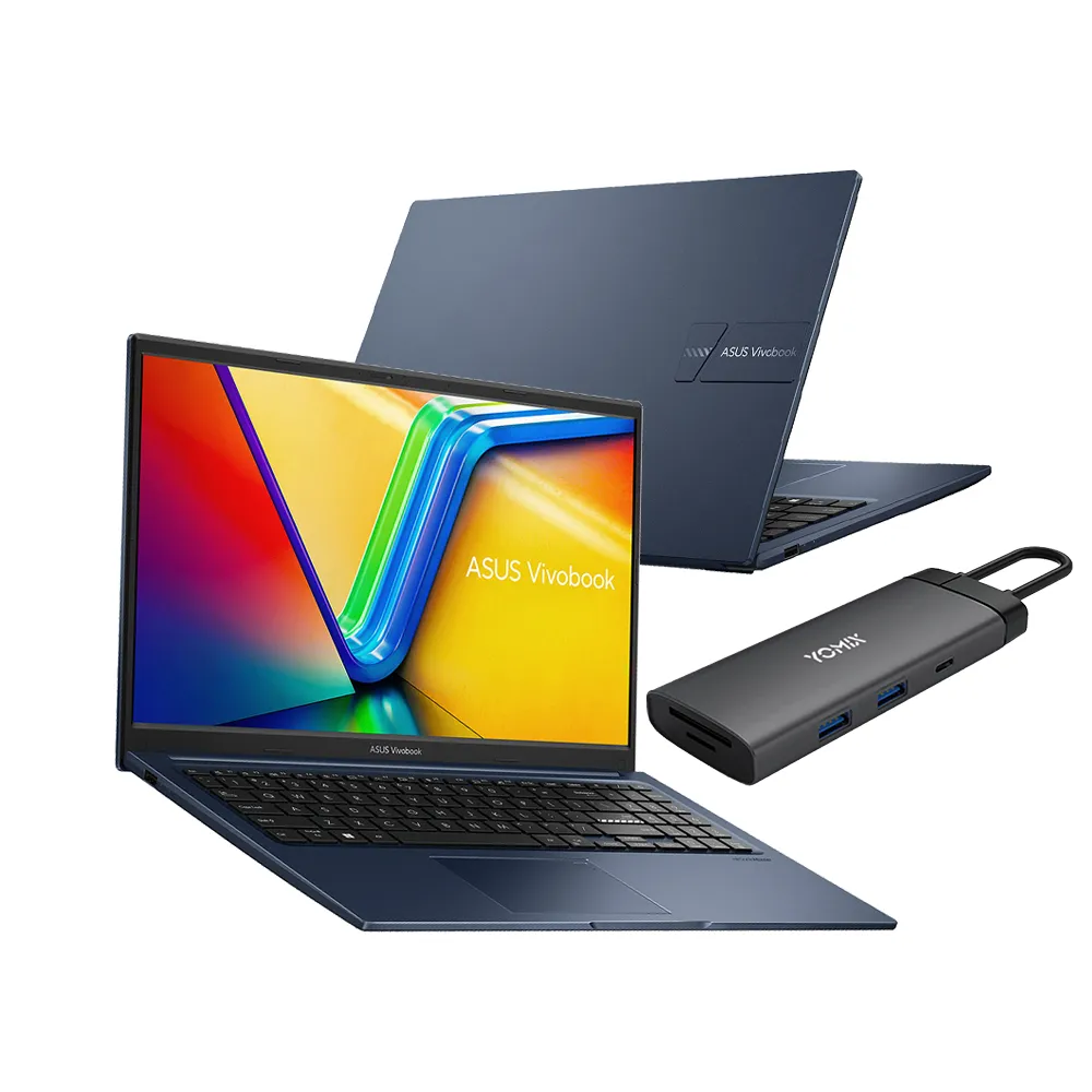 【ASUS】Type-C HUB組★15.6吋i7輕薄筆電(VivoBook X1504VA/i7-1355U/16G/1TB SSD/W11)