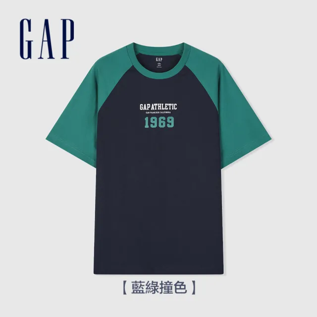 【GAP】男女同款 Logo純棉印花圓領短袖T恤 厚磅密織水洗棉系列-多色可選(885842&885838)