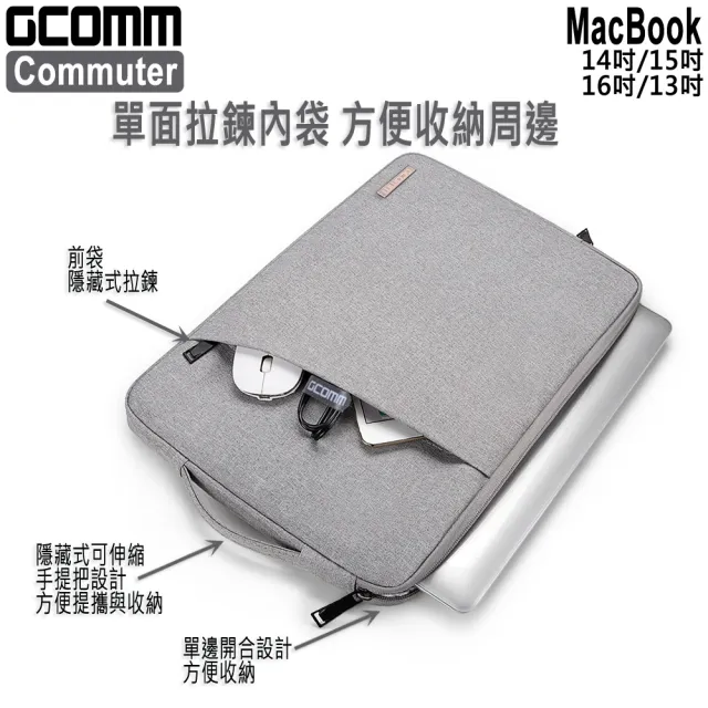 【GCOMM】Commuter 16吋以下通用 簡約輕巧手提筆電包 內膽/手提