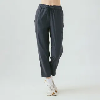 【Hilltop 山頂鳥】Polygiene抗菌施華洛世奇水鑽撞釘超潑水抗UV彈性長褲 女款 深灰｜PS07XFN3ECK0