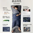 【Litume】C068科技羽絨多功能組合涼被全開睡袋(可機洗保暖台灣製造露營化纖睡袋)