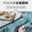 【寢聚 Sleep Club】可水洗冰絲乳膠涼蓆組 附同款枕頭套(單/雙/加大任選 乳膠涼蓆 涼感墊 冰絲蓆)