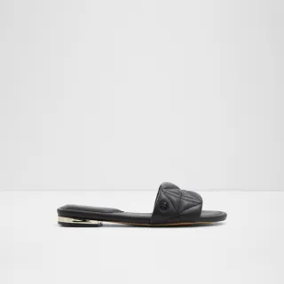 【ALDO】SUNDOWN-優雅菱格設計平底涼拖鞋-女鞋(黑色)