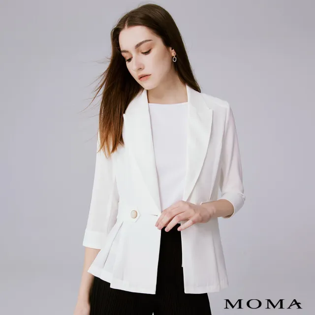 【MOMA】都會俐落打褶西裝外套(兩色)