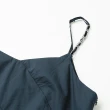 【OUWEY 歐薇】V領細肩吊帶長洋裝(深藍色；XS-L；3242327539)