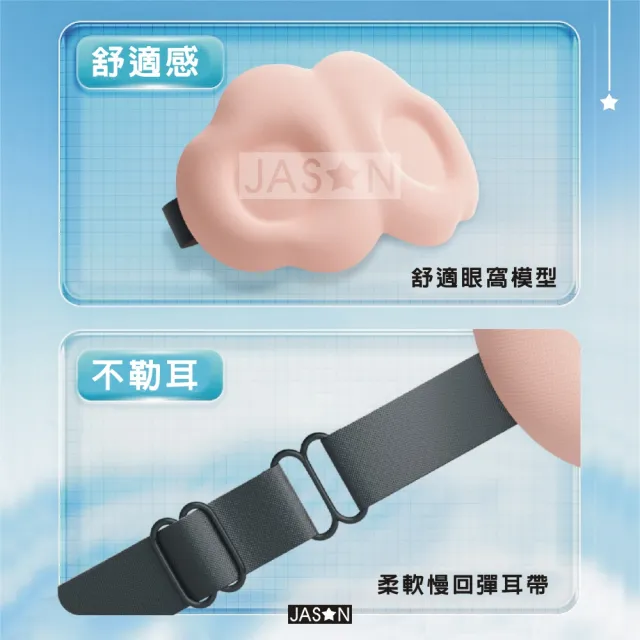 【JASON】3D兒童造型雲朵眼罩－專為5~12歲兒童設計的眼罩(冰絲眼罩/立體眼罩/遮光眼罩/睡眠眼罩/3D眼罩)