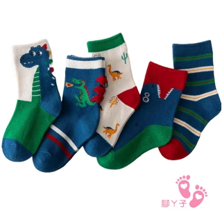 【腳ㄚ子】幼/兒童棉質中筒襪 童襪 襪子 棉襪 兒童襪_沙漠恐龍(ilbB020)
