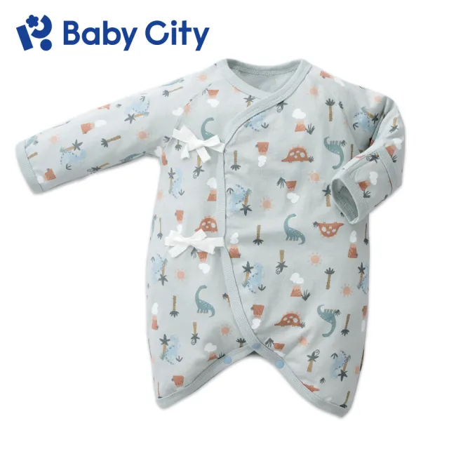 【BabyCity娃娃城 官方直營】美棉長袖初生兔裝-侏羅紀恐龍(2款)