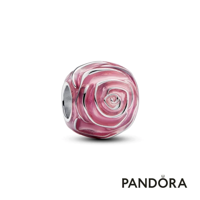 【Pandora 官方直營】粉紅玫瑰綻放串飾