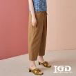 【IGD 英格麗】網路獨賣款-工裝多口袋直筒長褲(綠色)