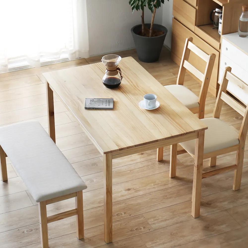 【H&D 東稻家居】達娜日式木作長型餐桌(DIY自行組裝 餐桌)