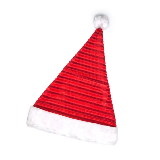 【摩達客】耶誕派對-質感橫紋設計款聖誕帽(聖誕帽)