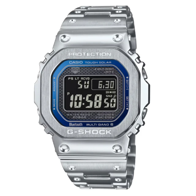 CASIO 卡西歐 G-SHOCK 電波 藍牙 太陽能電力 耀眼湛藍 全金屬 經典系列 GMW-B5000D-2_43.2mm