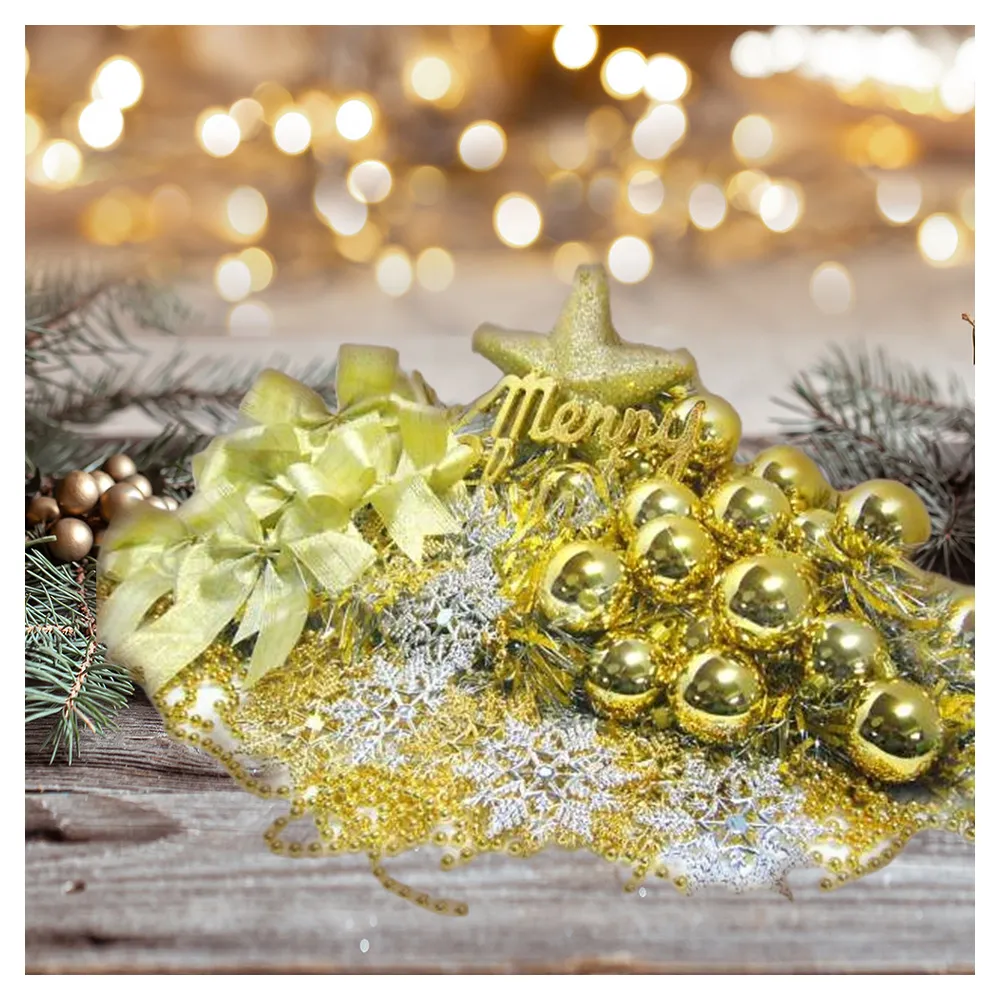 【聖誕裝飾品特賣】聖誕裝飾配件包組合-金銀色系(10尺 300cm樹適用 不含聖誕樹 不含燈)