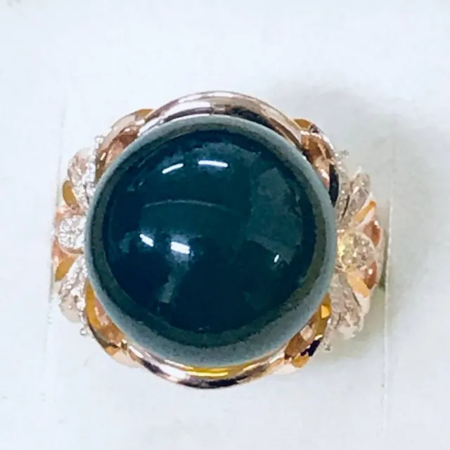 【勝弘珠寶】多明尼加藍珀私藏戒指-15mm