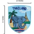 【A-ONE 匯旺】泰國 水上市場 綠冰箱裝飾磁鐵+泰國 大象 臂章2件組彩色磁鐵 冰箱磁鐵 白板磁鐵(C173+188)
