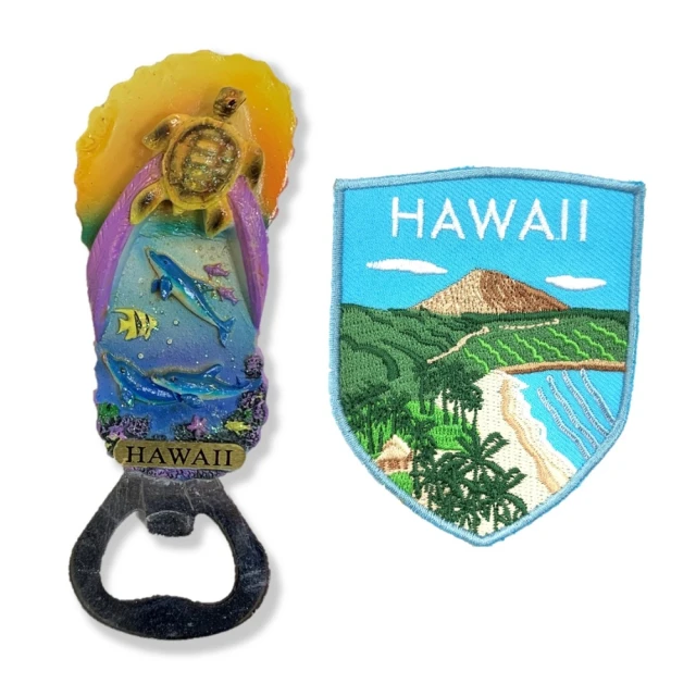 A-ONE 匯旺 夏威夷度開瓶器療癒磁鐵+美國 夏威夷背膠補