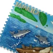 【A-ONE 匯旺】牙買加海豚海岸冰箱磁鐵+巴布·馬利 雷鬼歌手繡片貼2件組大門磁鐵 冰箱磁(C163+138)