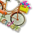 【A-ONE 匯旺】荷蘭橘色單車冰箱磁鐵+荷蘭風車肩章2件組 fb打卡地標 冰箱磁鐵(C234+88)